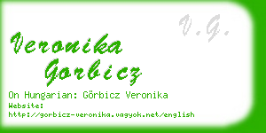 veronika gorbicz business card